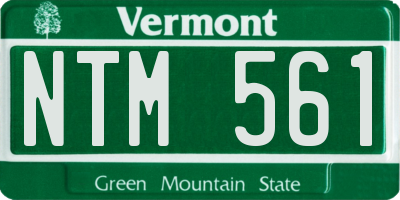 VT license plate NTM561