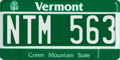VT license plate NTM563