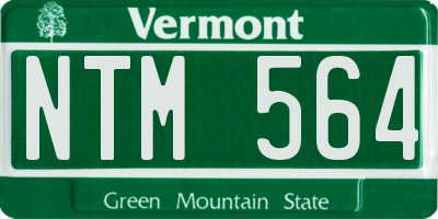 VT license plate NTM564
