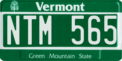 VT license plate NTM565