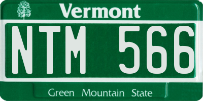 VT license plate NTM566