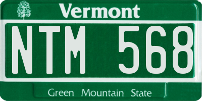VT license plate NTM568