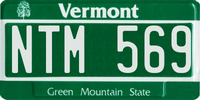VT license plate NTM569