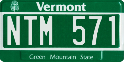 VT license plate NTM571