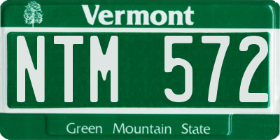 VT license plate NTM572
