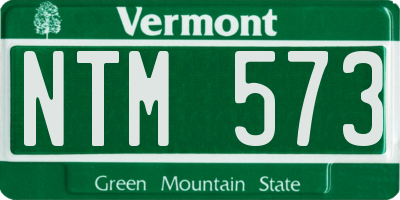 VT license plate NTM573