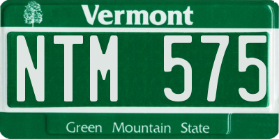 VT license plate NTM575
