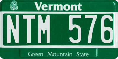 VT license plate NTM576