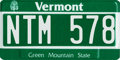 VT license plate NTM578
