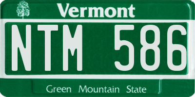 VT license plate NTM586