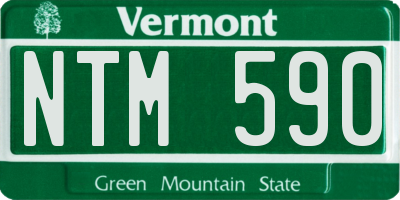 VT license plate NTM590