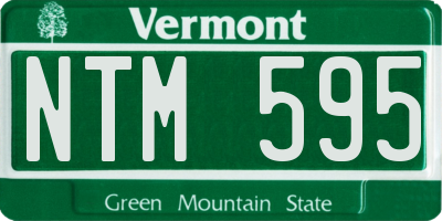 VT license plate NTM595
