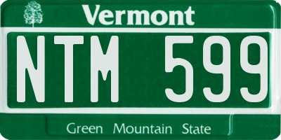 VT license plate NTM599