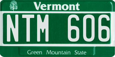 VT license plate NTM606
