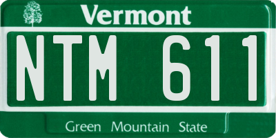 VT license plate NTM611