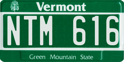 VT license plate NTM616