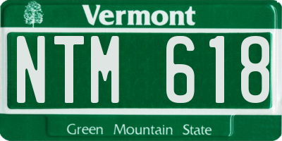 VT license plate NTM618