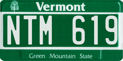 VT license plate NTM619
