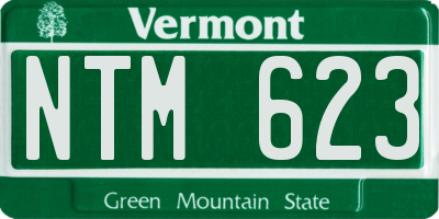 VT license plate NTM623