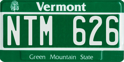 VT license plate NTM626