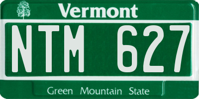 VT license plate NTM627