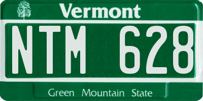 VT license plate NTM628