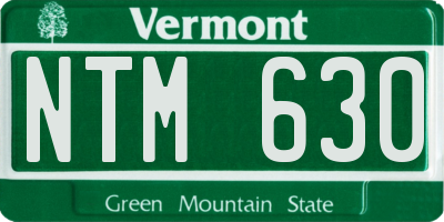 VT license plate NTM630