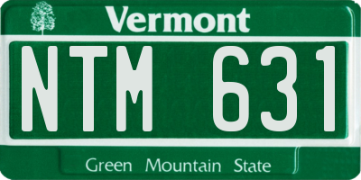 VT license plate NTM631