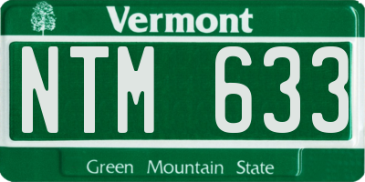 VT license plate NTM633