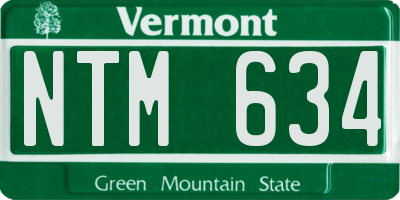 VT license plate NTM634