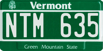 VT license plate NTM635