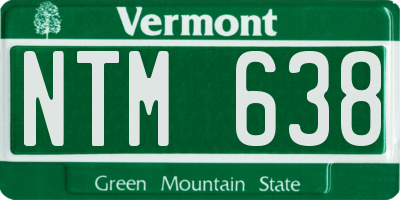 VT license plate NTM638