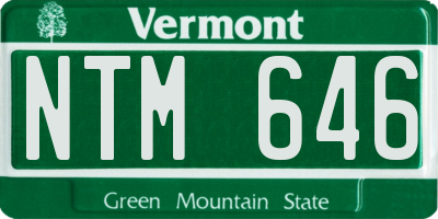 VT license plate NTM646