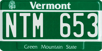 VT license plate NTM653