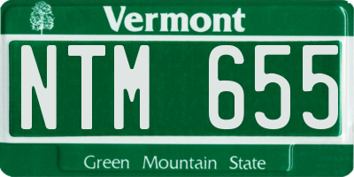 VT license plate NTM655