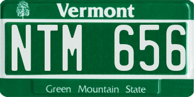 VT license plate NTM656