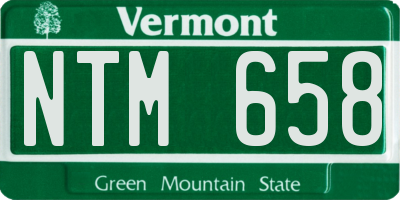 VT license plate NTM658