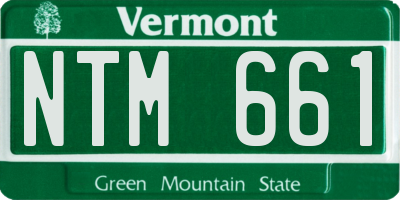 VT license plate NTM661