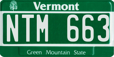 VT license plate NTM663