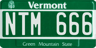 VT license plate NTM666