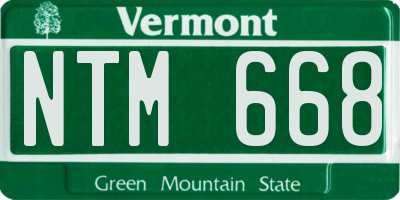 VT license plate NTM668