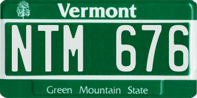 VT license plate NTM676