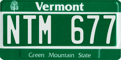 VT license plate NTM677