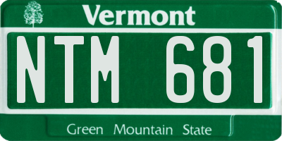 VT license plate NTM681