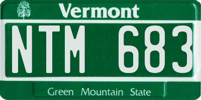VT license plate NTM683