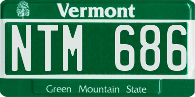 VT license plate NTM686