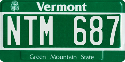 VT license plate NTM687