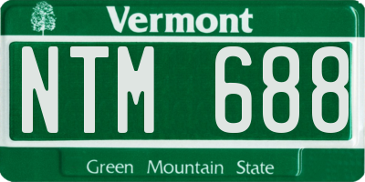 VT license plate NTM688