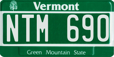 VT license plate NTM690