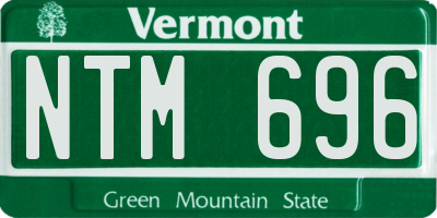 VT license plate NTM696